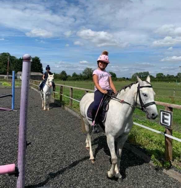 Girls horse riding at wapley stables Bristol